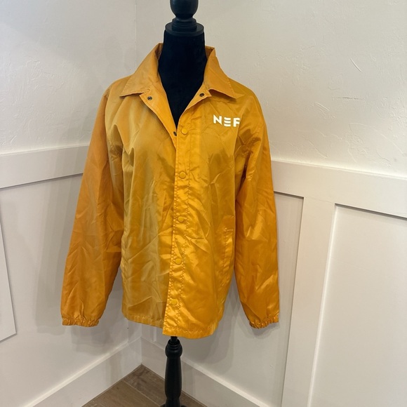 Neff Yellow Windbreaker with Rose Design - Picture 3 of 4
